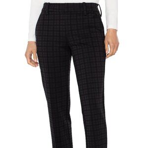 LIVERPOOL GEMMA CIGARETTE TROUSER Size 1414 / BLACK TATTERSALL CHECK